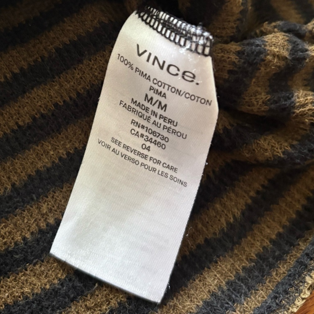 Vince Striped Sweater - Pima Cotton - Medium - Picture 7 of 8